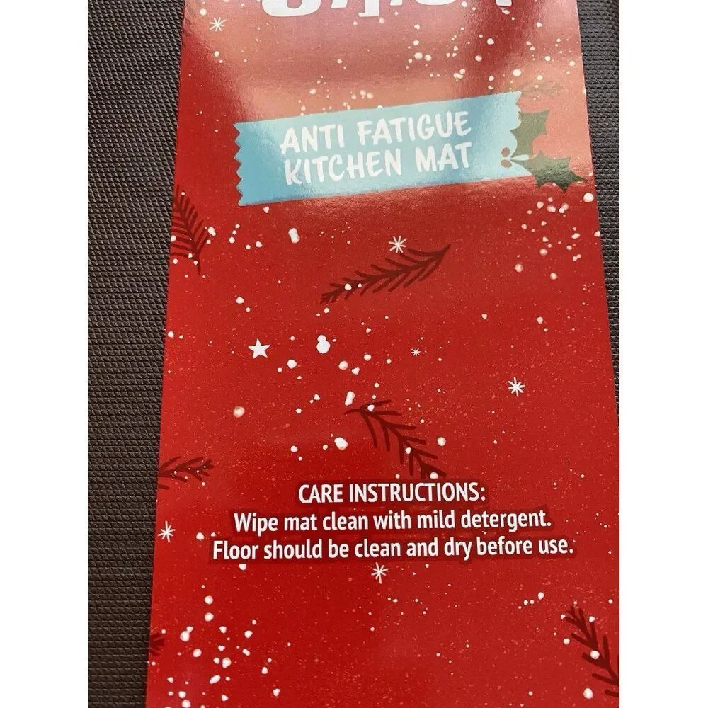 Disney Stitch & Angel Anti Fatigue Kitchen Mat‎ 18 X 30” Christmas Snow Sled NEW